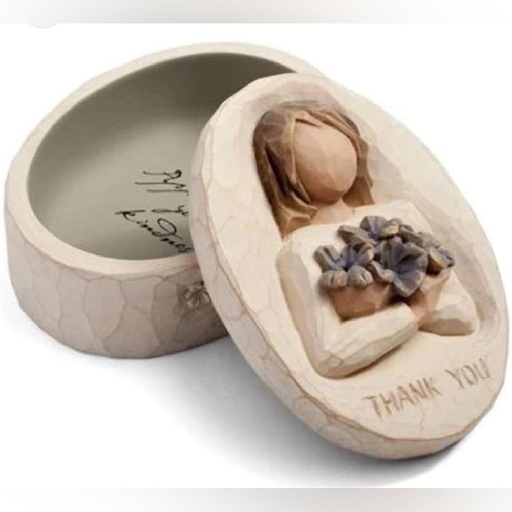 Willow Tree Demdaco Susan Lordi 2005 Thank You Keepsake Trinket Box - Picture 1 of 7